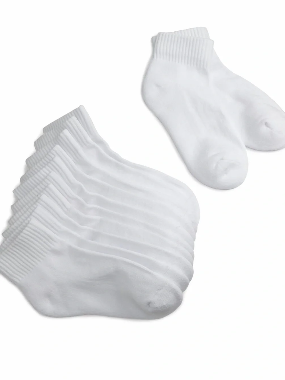 Jefferies Girls Sport Quarter Half Cushion Socks Bundle Big Girls M and L